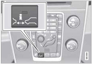 Press the button in the center instrument panel to switch this function on or