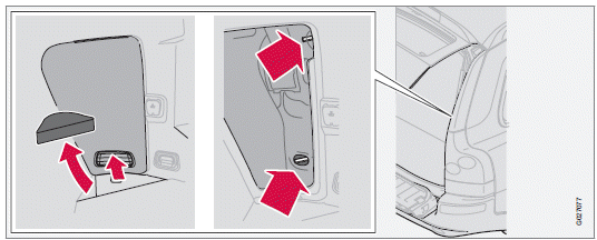 Panel on passenger's side of cargo area