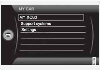 MY CAR - The MY CAR menus - Comfort and driving pleasure - Volvo XC60