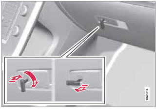 The glove compartment can only be locked and unlocked using the detachable key