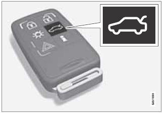 Trunk unlock button on the remote key