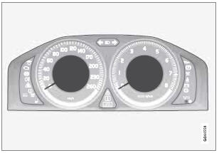 Information displays in the instrument panel