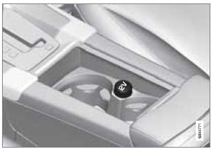 12-volt socket in the front tunnel console