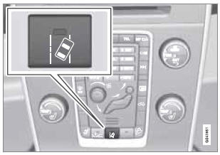 LDW can be switched on or off by pressing the button on the center console. A