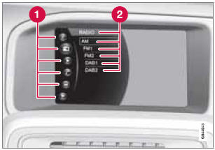 Example of RADIO mode's main view