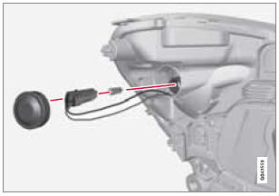 1. Remove the headlight housing from the vehicle (see page 306).