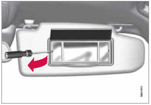 1. Insert a screwdriver underneath the lower edge, in the center, turn and carefully