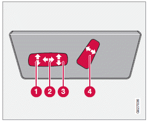 Power seat adjustment controls