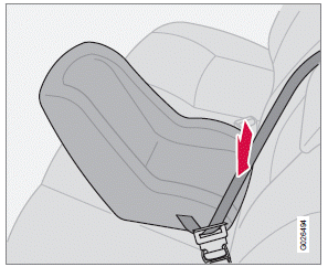 Pull out the shoulder section of the seat belt