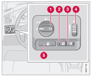 1 Headlight/parking light switch