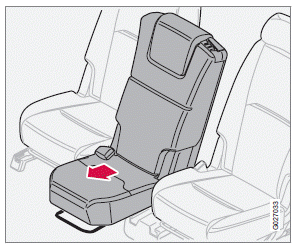 Sliding center seat – second row (sevenseat