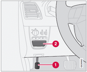 1 Parking brake pedal