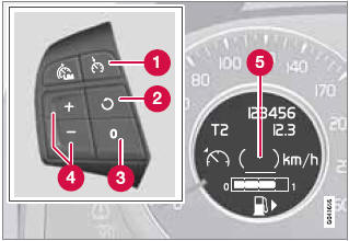 Steering wheel-mounted controls and display
