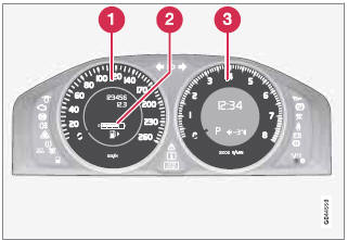 Gauges in the instrument panel