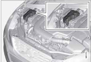 Location of the coolant reservoir