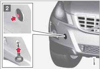 Attaching the towing eyelet