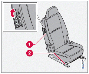 Tilting the outboard backrests in the